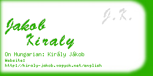 jakob kiraly business card